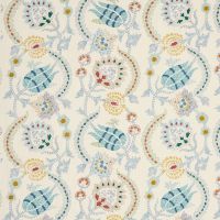 Zaviera Embroidery Fabric in Blue