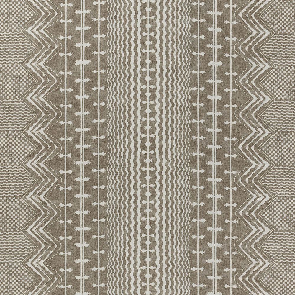 Abbey Stripe Fabric | Olive Brown Fabric for Upholstery