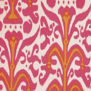 Belfour Linen Fabric Hot Pink Orange Ikat