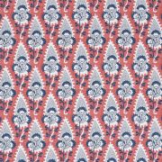 Cornwall Linen Fabric Red and Blue Floral