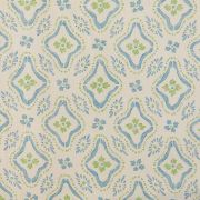 Polonaise Linen Fabric Blue Green Floral Printed