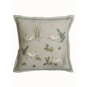 Swan Embroidered Cushion