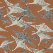 Sample-Wild Geese Linen Fabric Sample