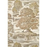 Sample-Royal Oak Linen Toile Fabric Sample
