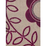 Tudor Rose Flock Linen Fabric