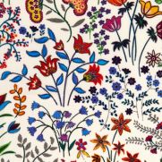 Sample-Shepherdly Flowers Cotton Satin Fabric Sample