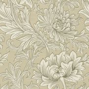 Sample-Chrysanthemum Toile Wallpaper Sample