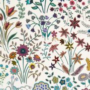 Sample-Shepherdly Flowers Cotton Satin Fabric Sample