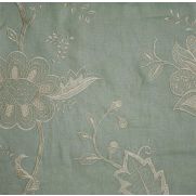 Sample-Jacobean Embroidered Linen Fabric Sample
