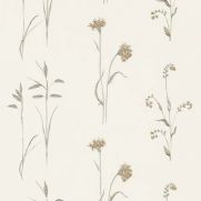 Sample-Meadow Grasses Embroidered Fabric Sample