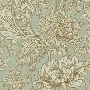Sample-Chrysanthemum Toile Wallpaper Sample