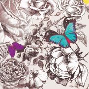Sample-Butterfly Garden Wallpaper Sample