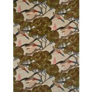 Sample-Flying Ducks Velvet Fabric Sample