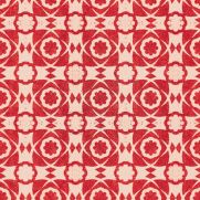 Aegean Tiles Wallpaper Red Trellis