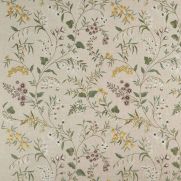 Almora Embroidered Fabric Yellow Purple Green Floral
