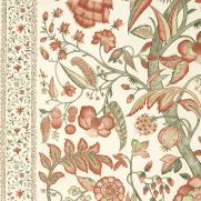 Artisan Palampore Fabric Orange Green