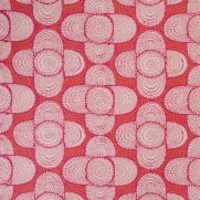 Azteque Linen Fabric Hot Pink Print