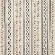 Bayton Embroidery Fabric Blue Cream