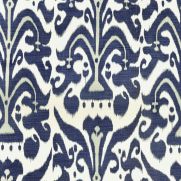 Belfour Linen Fabric Indigo Blue Grey Ikat