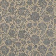 Berwick Embroidered Fabric Blue Floral