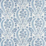Blue Floral Fabric Ashdown