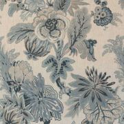 Blue Print Floral Fabric