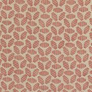 Bumble Bee Linen Fabric Rustic Red