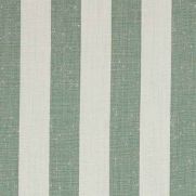 Charlie Stripe Linen Fabric Moss Green