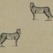 Sample-Cheetah Printed Linen Fabric Sample