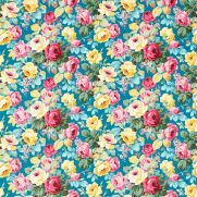 Chelsea Cotton Fabric Multi-colour Blue Pink Yellow