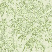 Cherry Orchard Wallpaper Green Floral