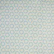 Circles Linen Fabric Blue Printed