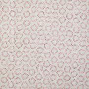 Circles Linen Fabric Pink Printed