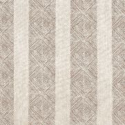 Clipperton Stripe Linen Fabric Brown on Natural