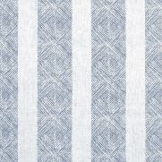 Clipperton Stripe Linen Fabric Navy Blue