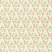 Cornwall Linen Fabric Blush Pink Green Floral