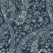 Dark Blue Paisley Fabric