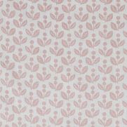 Dolly Linen Fabric Pink Print