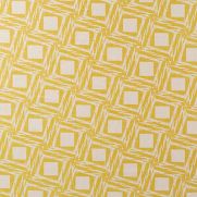 Yellow Geometric Linen Fabric