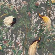 Sample-Royal Garden Birds Wallpaper Sample