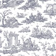 Sample-Fragonard Toile Wallpaper Sample