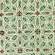 Green Embroidered Fabric