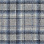 Grey and Blue Tartan Fabric