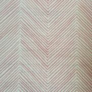Herringbone Print Linen Fabric Faded Red