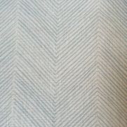 Herringbone Print Linen Fabric Powder Blue