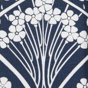 Ianthe Flower Linen Fabric Pewter