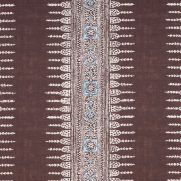 Javanese Stripe Fabric Brown Blue