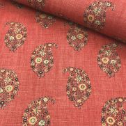 Jessamy Paisley Fabric Paprika Red