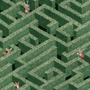 Sample-Labyrinth With Deer Wallpaper Sample