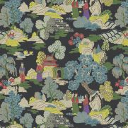 Japanese Garden Velvet Fabric